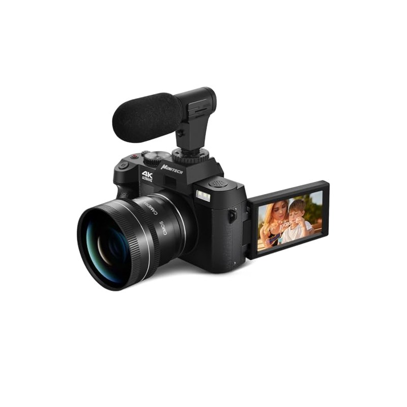 QCY-S100-WMPT-BK-2502 Monitech Digital Camera for Photography 4K 48MP