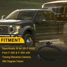 LLYZFED HC3Z-14D202-M Reverse Camera Cable Harness Assembly Fit for 2017-2022 Ford F-250 F-350 Super Duty W/Towing System