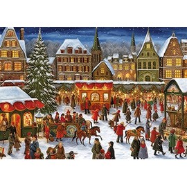 Rompecabezas de 300 piezas para adultos, diseño de carrusel de Navidad, para mamá, papá, familia, amigo, decoración del hogar, arte de pared, 14.9 x