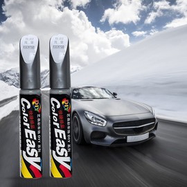 BASTOUR Car Paint Pen, Paint Repair Pen, Car Repair Paint Brush, Car Paint Pen, Car Scratch Repair Agent, Car Paint Repair for Cars Repair Tool, Paint Repair, 12 ml, 2 Pieces, Silver