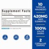 Vitalibre Complejo Magnesio 420 Elemental Ultrapotente Máxima Absorción Suplemento Quelado