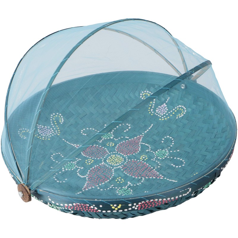 GURU SHOP Fly Protection Fruit Basket – Turquoise/Painted, Size: 35