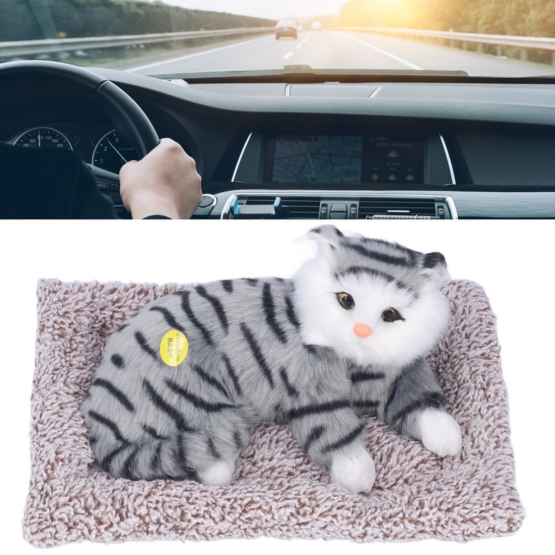 Cat Ornament Simulation Design Vivid Cute Plush Lying Cat with