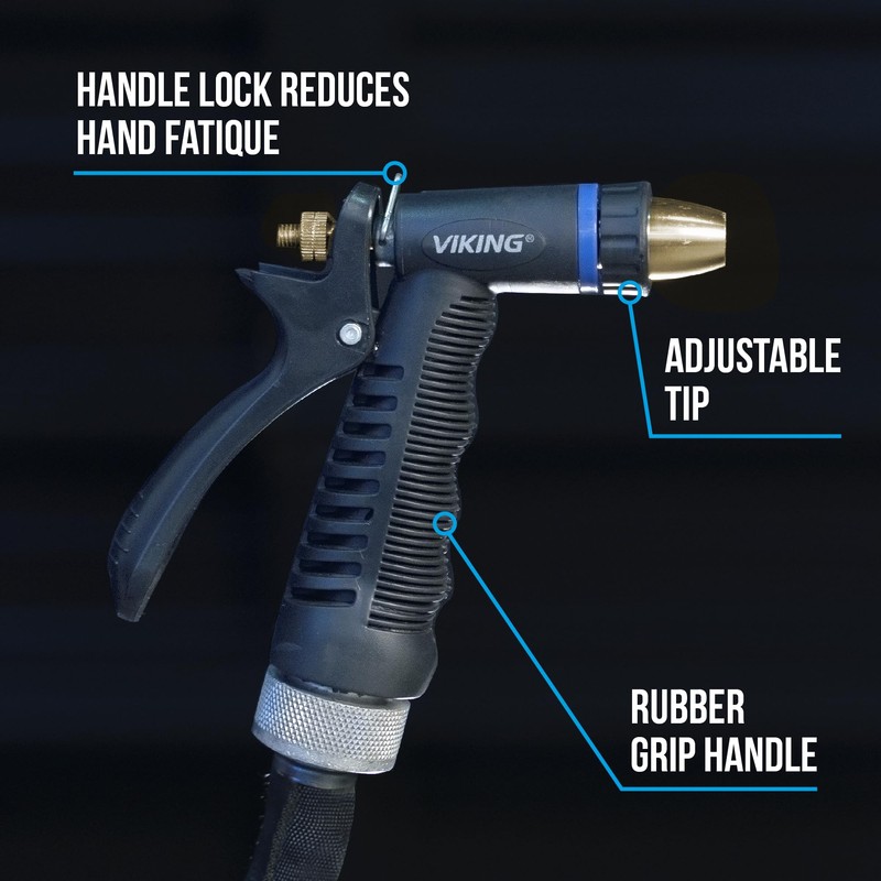 VIKING Hose Nozzle, Garden Hose Nozzle, Adjustable and Heavy Duty