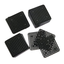Maxmoral 30pcs Flower Pot Hole Mesh Pads Plastic Square Thicken Breathable Net Bottom Grid Mat for Bonsai Garden Supplies
