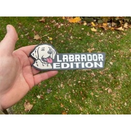 Dog Car Badge Laser Cutting Car Vehicle Emblem,3D Automotive Decals Car Stickers Dog Lover Gifts,Funny Waterproof Dog Edition Car Badge for Truck Rv Motorcycle Boat (Labrador)