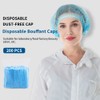 200 PCS Disposable Nonwoven Bouffant Caps Hair Net Cap Free