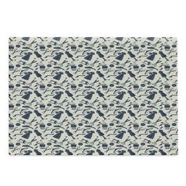 Ambesonne Fashion Cutting Board, Sewing Atelier Accessorizes Scissors Tools Buttons Dress Vintage Style, Decorative Tempered Glass Cutting and Serving Board, Large Size, Beige Dark Violet Blue