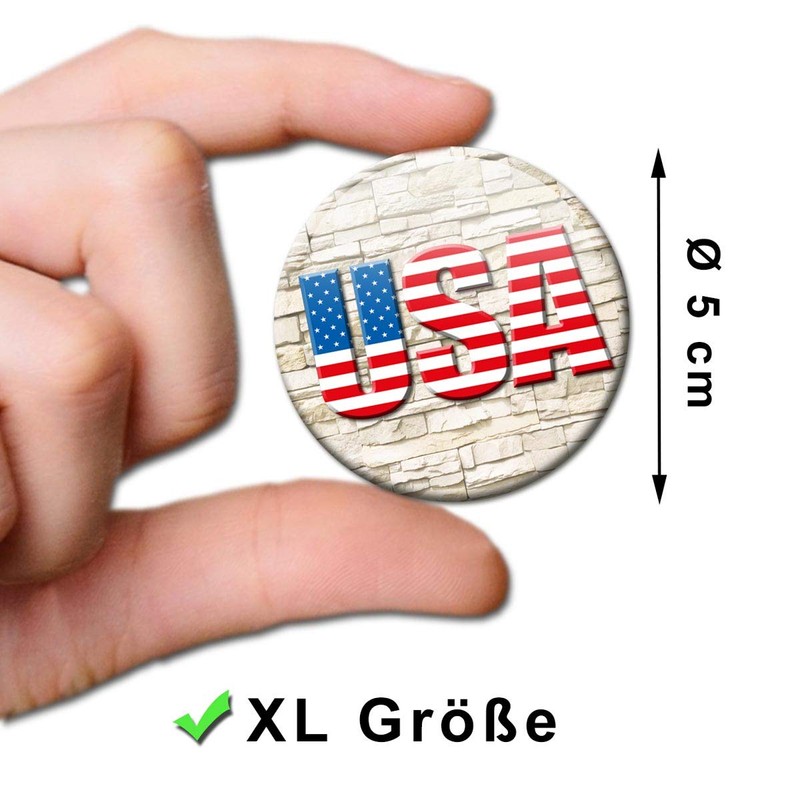 Kühlschrankmagnete Länder Flagge USA 4er Geschenk Set Amerika Magnete für