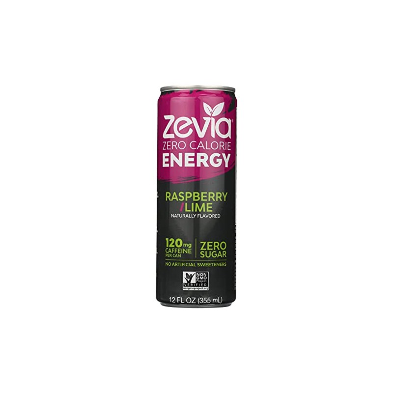 ZEVIA, DRINK, ENERGY, RASPBRY LM - Pack of 12