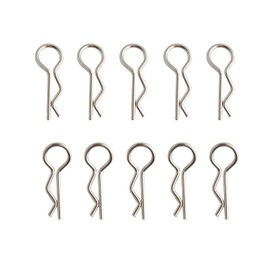 GDOOL 60 Pieces Universal Cars Body Clips, 1.2mm Universal 1/8th 1/10th 1/12th Scale RC Model Car Truck Buggy Boat Crawler Bend Shell Clips for Redcat HSP Traxxas HPI RC Vehicle(Silver)