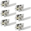KAMOTA Privacy Door Levers, 6 Pack Satin Nickel Door Handles