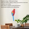 Parrot Figurine Simulation Vivid Innovative Wall Mounted Hand Painted Resin