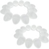 Set of 24 White Plastic Easter Eggs 2.25 Inches