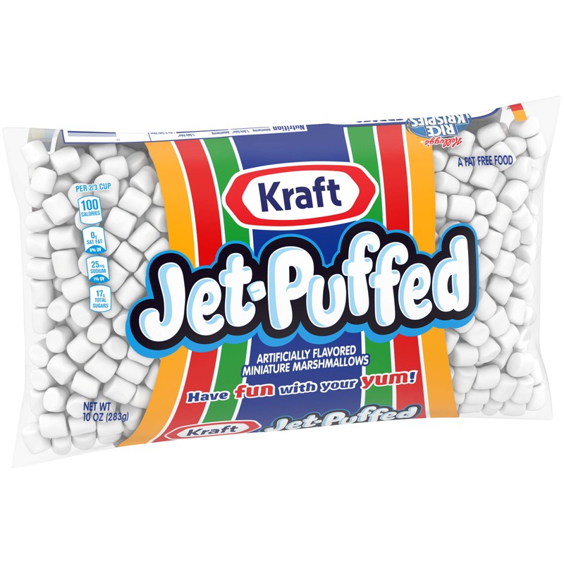 Jet Puffed Mini Marshmallow (10oz Bags, Pack of 12)
