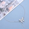 Cimenexe Bohemian Crystal Butterfly Choker Necklace Silver Cz Tennis Chain