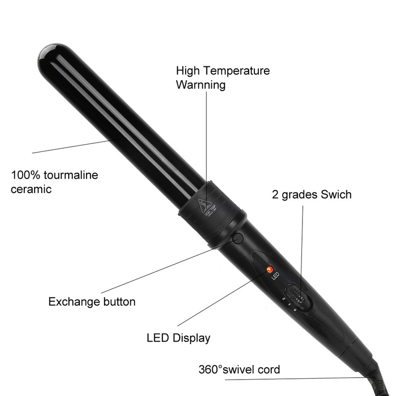 5‑In‑1 Curling Iron LED Adjustable Temperature Hair Styling Curling Iron