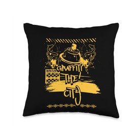 GRAFFITI SPRAY PAINT SPRAYCAN GRAFFITI MARKER GRAFFITI TIPS Throw Pillow