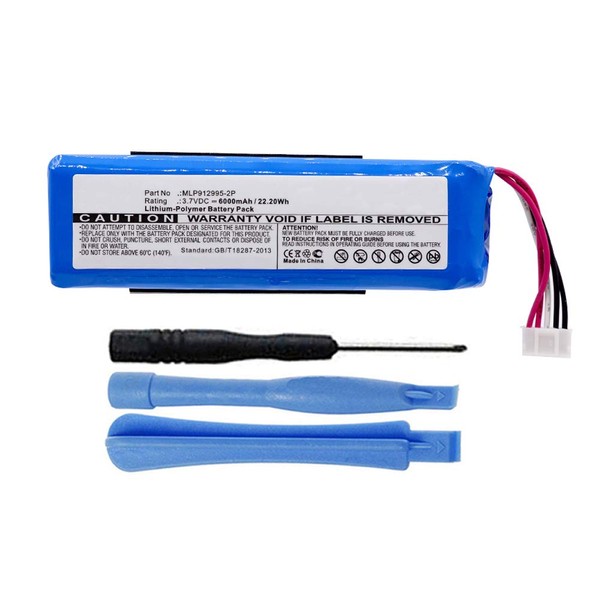 MPF Products 6000mAh MLP912995-2P Battery Replacement Compatible with JBL Charge