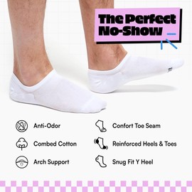 Foot Cardigan No Show Socks - Breathable Cushioned Low Cut Socks for Men and Women - Casual Comfortable As Seen on Shark Tank Loafer Socks with Non Slip Grip (large, Grey)