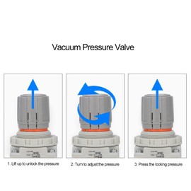 Garosa Pneumatic Vacuum Pressure Valve Self Locking Portable Accurate Pressure Regulator Setting Range 100kPa to 1.3Kpa