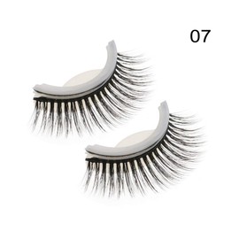 Pestañas postizas, Pestañas Autoadhesivas Profesionales en 3D Sin estimulación Extensión de pestañas Falsas Juego de pestañas postizas Hechas a Mano, Reutilizables, Suaves y cómodas(07#)