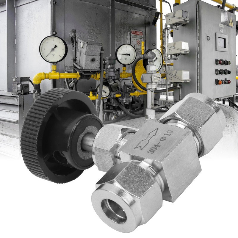 304 Stainless Steel Valve 2‑Way High Pressure Needle Flow Control