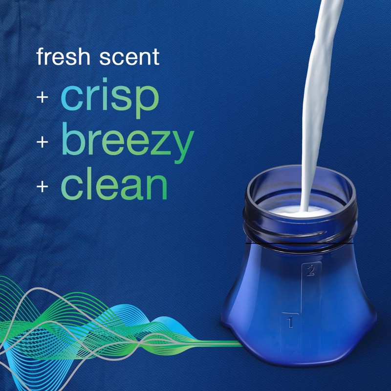 Downy WrinkleGuard Liquid Fabric Softener and Conditioner, Fresh, 48 fl