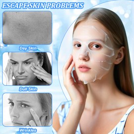 4 Stück Bio Collagen Real Deep Mask, Overnight Hydrogel Mask Beruhigend, Feuchtigkeitsspendend, Nahrhaft Kollagen Maske Gesicht für Frauen, Anti-Falten Lifting Bio Collagen Maske