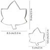 Leaf Shaped Cookie Cutters Set of 2 pcs, Stainless Steel