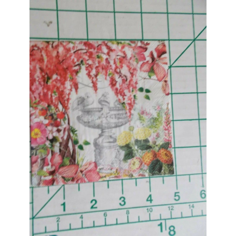 Michel Design Works Two Decorative Cocktail Napkins for Decoupage "In