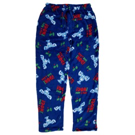 Christmas Vacation Don't Hog The Nog Blue Fleece Lounge Sleep Pants - Small