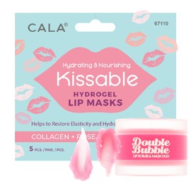 Glam Lux Beauty Bundle Lip Care Cala Hydrating & Nourishing Kissable Hydrogel Lip Masks & Amorus Double Bubble Lip Mask & Scrub Duo Nourish Cry/Chapped Lips