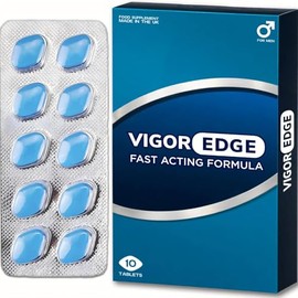 VIGOREDGE Fast-Acting Tablets for Men – Extra Strong Male Supplement – Discreet, When-Needed Tablets, Made in the UK