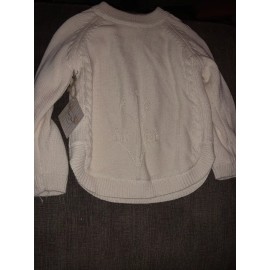 Unbranded New Girl Kid Children Toddler 5T Winter Sweater Warm Soft White Cream Plush