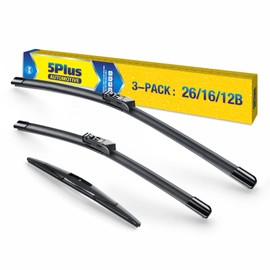 3 Wipers 26"/16"/12" Replacement For SUBARU CrossTrek 2023 2022 2021 2020 2019 2018 Impreza 2023-2017 wiper blades(Set of 3), 26 Inch+16 Inch Windshield Wiper Blades with 12 Inch Rear Wiper Blade