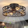 MeZeYo Farmhouse Ceiling Fans with Lights Remote Control,6 Speed Reversible