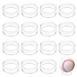 15Pcs Baseball Holder, Ball Stand Baseball Stand Sphere Holders for Display Clear Ring Acrylic Display Holders for Easter Eggs Golf Softball Tennis Ball Spheres Marbles Collections