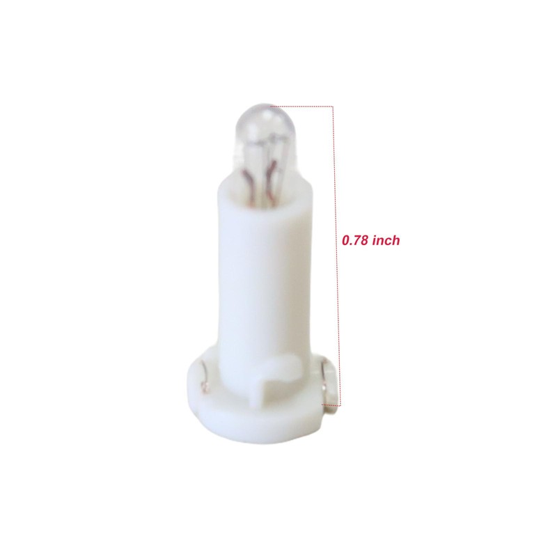 LXAUTOPCH HVAC Control Neo-Wedge Bulb With White Socket(Set of 4pcs)