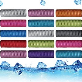 Soft Breathable Chilly Towel Workout Cool Instant Cold Microfiber Towel for Cooling Neck Towel for Gym, Running, Golf, Workout, Camping, Fitness, Travel (Elegant Colors,15 Pieces)