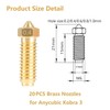 Taicols 20 Kobra 3Barss Nozzle Kits, Suitable for 8PCS 0.4mm