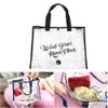 QANYEGN PVC Transparent Beach Bag, Clear Tote Bag, Outdoor Portable