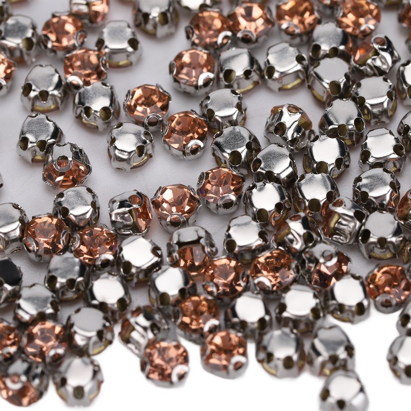 1440pcs Bulk Flatback Steel Back Rhinestones Cute Craft Rhinestones for