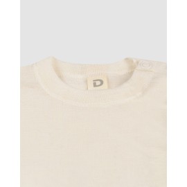 Dilling Baby Bodysuit with Long Sleeves Made of Organic Wool and Silk, natural