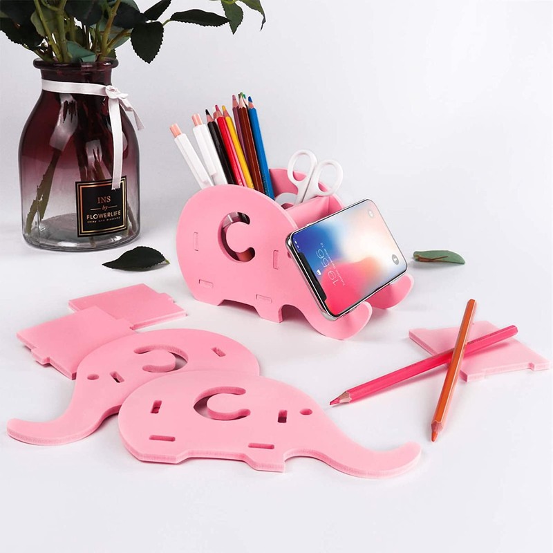 Roontin Pencil Holder For Desk Pretty Elephant Design Phone Holder