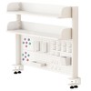 jvsufuik Clamp On Desk Organizer Shelf,White Desk Extender Pegboard Workstation,Computer