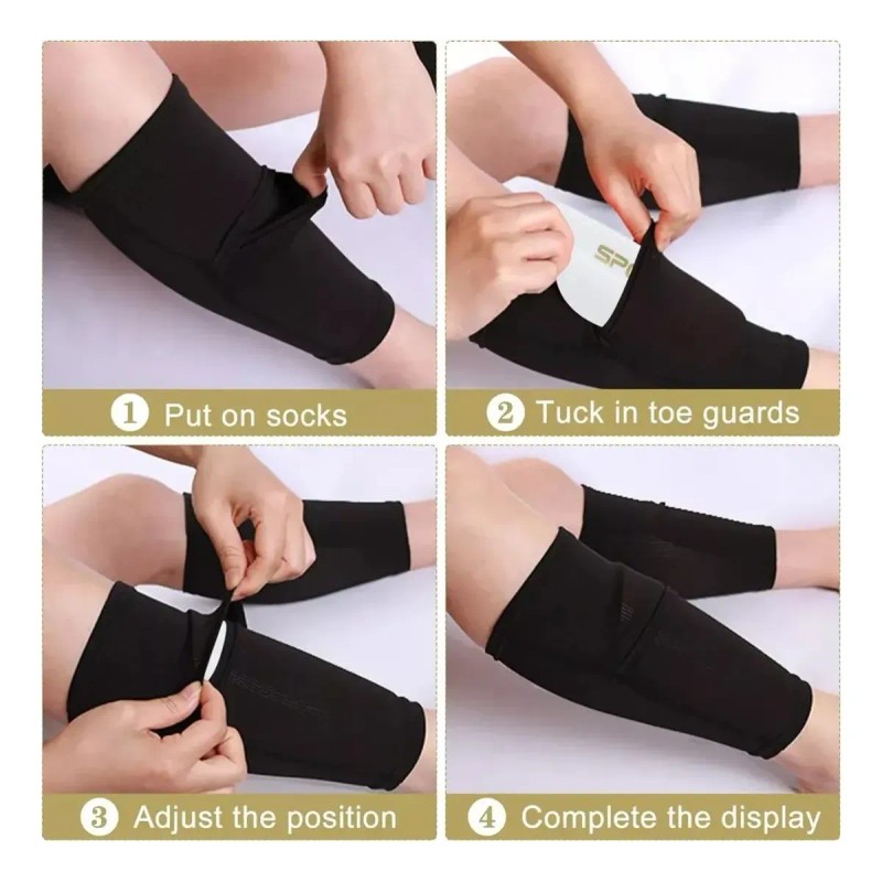 Antideslizantes Fútbol Y Manga Media Y Espinillera-6pcs