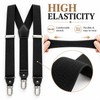 Adjustable Solid Color Polyester Suspenders for Adult Pants, Shirts and
