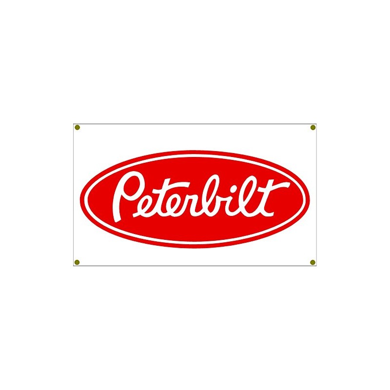 Peterbilt Red Garage Banner Man Cave Banner Diesel Hot Rod