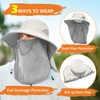 ZEXIAN Men&Women Wide Brim Fishing Ponytail Sun Hat with Removable